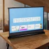 Projection screen MACLEAN MC-961 45 inch (4:3) free-standing, white metal, viewable 96×77 cm