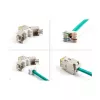 DeLOCK keystone module 88111 Flat Yellow RJ-45 10 pcs