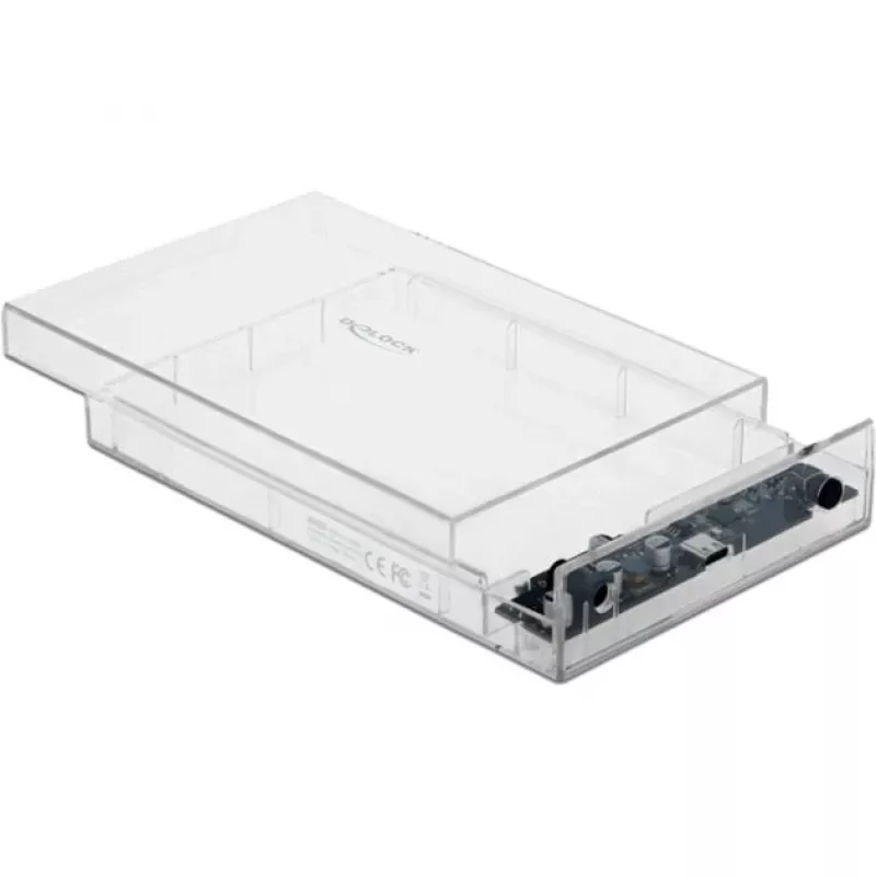 HDD/SSD enclosure DeLOCK 42623 Transparent 2.5/3.5 inch