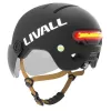 Livall L23 helmet black 54-58cm with LED/SOS protective lens
