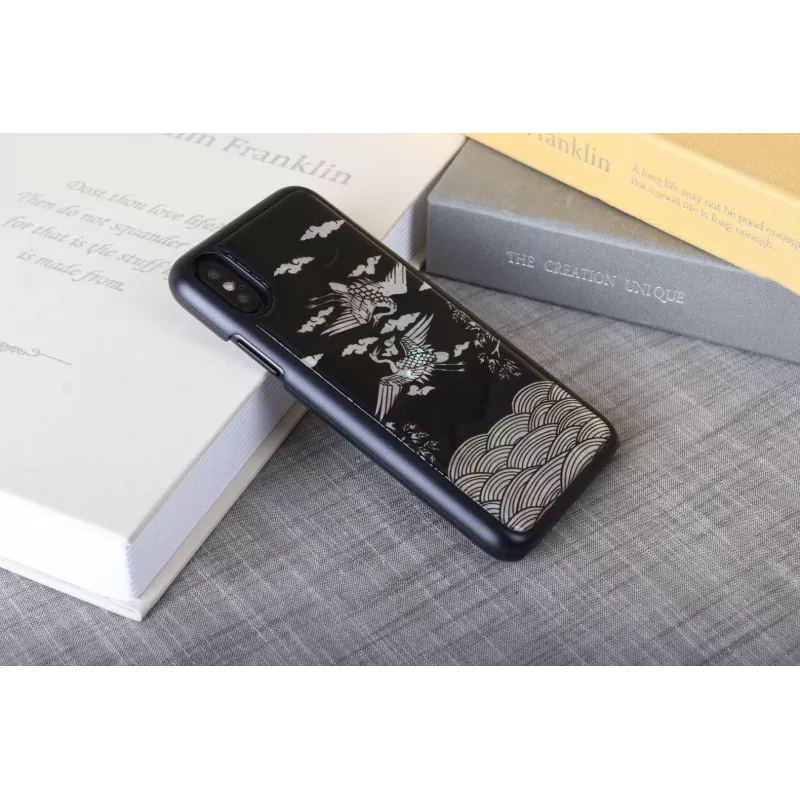 Smartphone case iKins for iPhone XS / XS Max — Crane Black protective shell