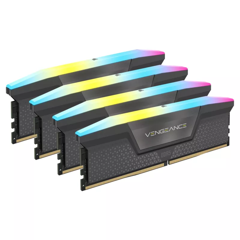 DIMM 64 GB DDR5-6000 (4x 16 GB) Quad-Kit, Memory black, CMH64GX5M4B6000C36, Vengeance RGB, INTEL XMP