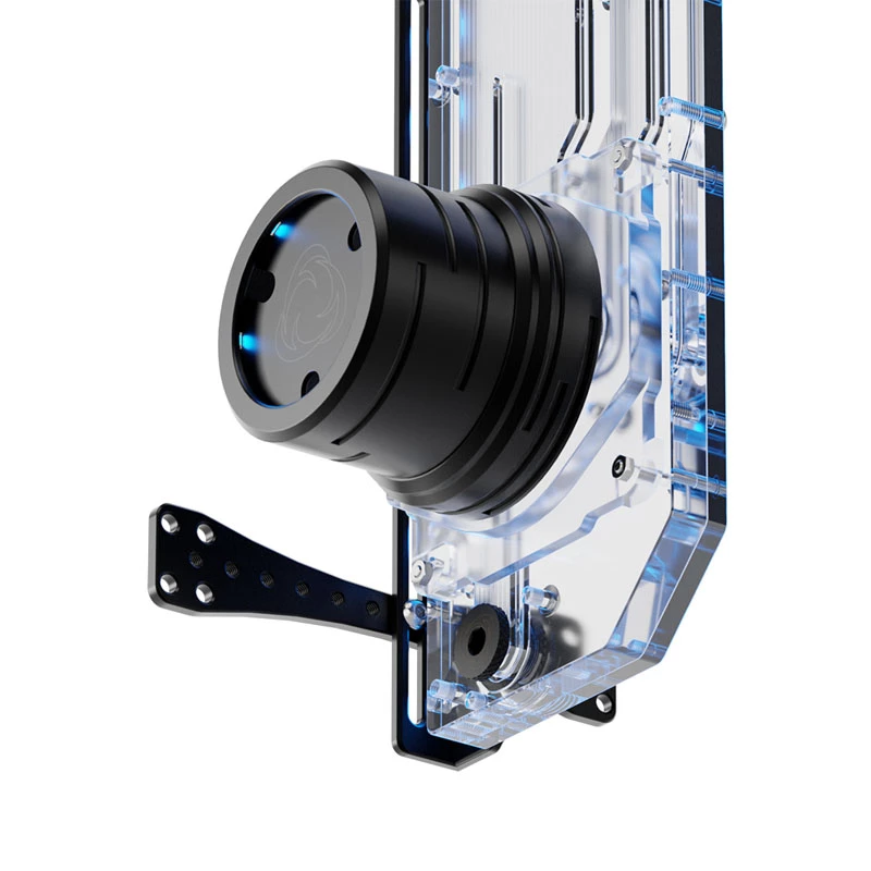 Singularity Resonance 2.0 Single D5 Distro Plate — Single pump reservoir distribution plate for custom water cooling