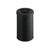 Waste Container Round Steel Black Durable 330601