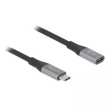 DeLOCK USB Cable USB4 Gen 2x2 2m USB C Black Grey 81202