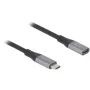 DeLOCK USB Cable USB4 Gen 2x2 2m USB C Black Grey 81202