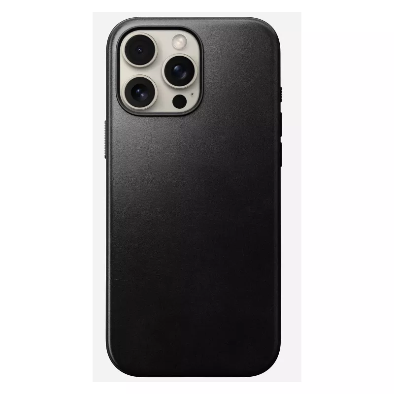 Mobile phone cover Nomad Modern Leather Case for iPhone 16 Pro Max, 6.9 inch (17.5 cm), black, leather+PC+TPU