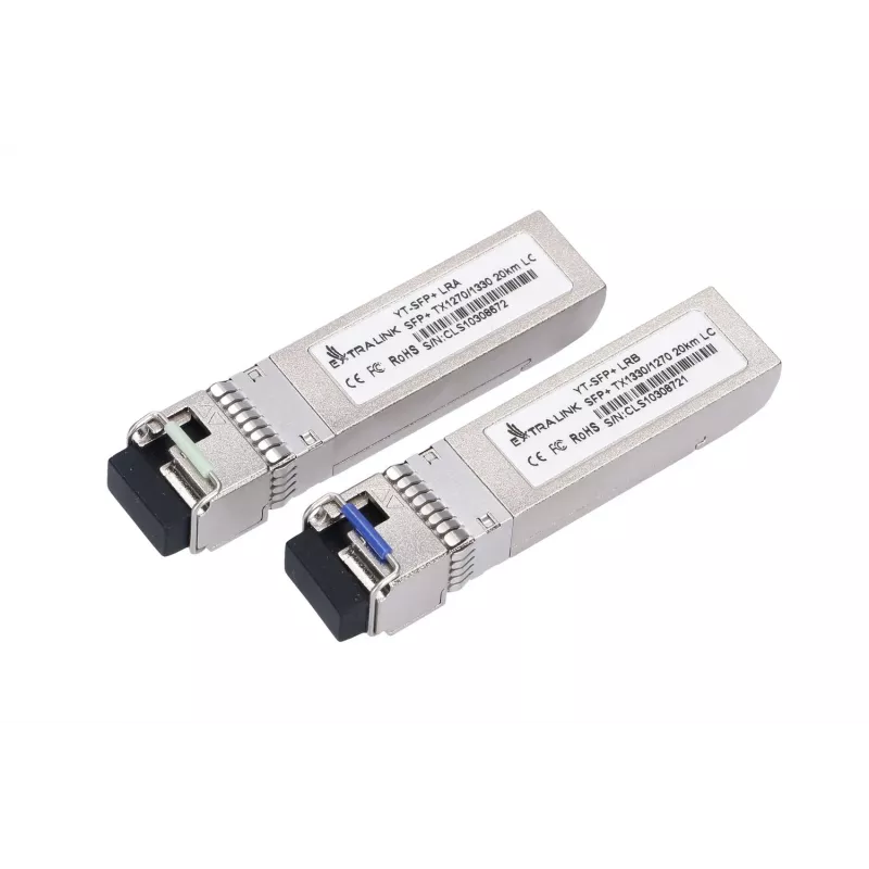 Extralink SFP+ 10G SFP+ WDM Module 10Gbps 1270/1330nm single mode 20km LC DOM pair dedicated for HP/ARUBA