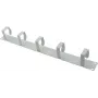 Cable management plate helos 328643 1U with 6 metal brackets 70×40 mm light grey