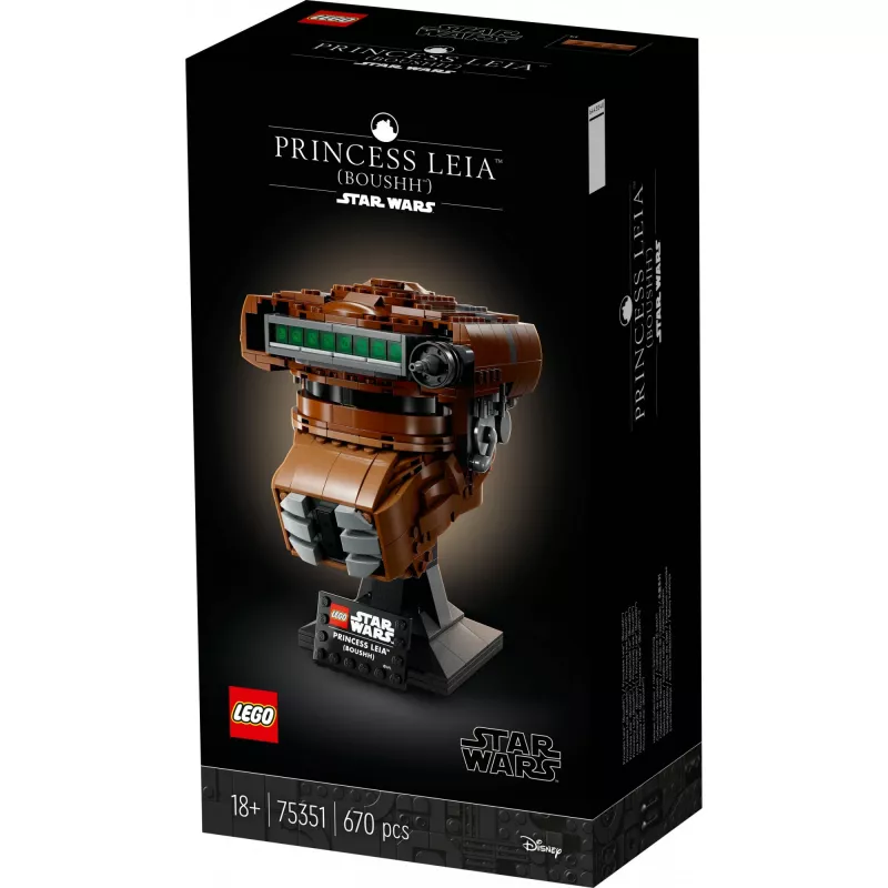 LEGO Star Wars Princess Leia (Boushh) Helmet Set for Adults 75351 (670 Pieces)