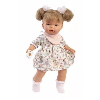 Doll Llorens Joelle, 38 cm crying doll with realistic features and soft body