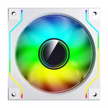 Cooling fan Darkflash DM20 White 120mm 3‑pin for PC case and CPU cooling