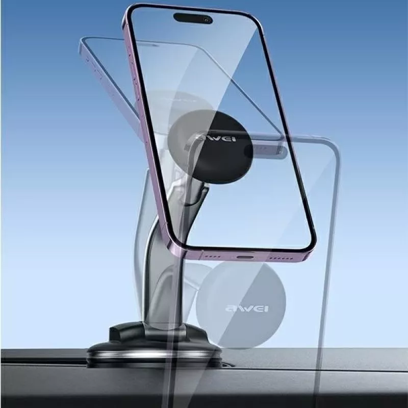 Magnetic phone holder Awei X45 for windshield and cockpit mounting, compatible with smartphones