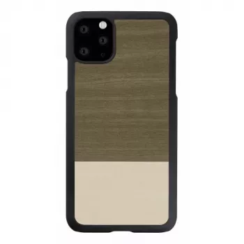Smartphone case man and wood for iPhone 11 Pro Max — black, protective cover