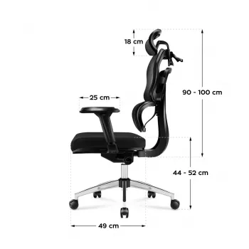 Office armchair mark adler Expert 4.9 model 5701-65776 — mesh, adjustable headrest, lumbar support, seat 44–52 cm, max load 150 kg