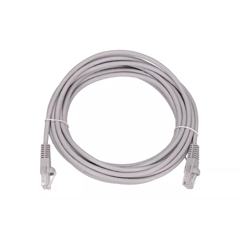 Network patch cable Extralink Cat5e UTP 5 m — RJ-45 to RJ-45, grey