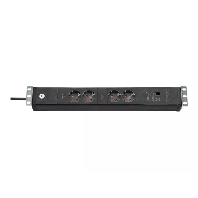 Brennenstuhl Premium-Web-Line V3 IP-Controlled Power Strip, 4 Outlets, Ethernet, 3m (1156057984)