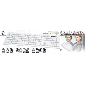 Rebeltec Wireless Keyboard and Mouse Set Biae Whiterun