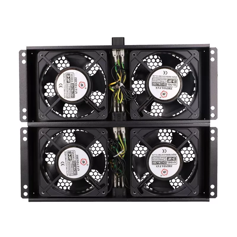 Cooling fan Extralink EX.8673 4 Way fan unit for standing cabinets 2m cable EU plug