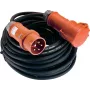 AS Schwabe power extension cable [ CEE-Plug - CEE Coupling] 32 A Black 10.00 m 61027 (61027)