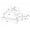 Telescopic kitchen hood MAAN Corona Touch Bis 60, 600 mm, carbon filter, 635 m³/h, touch control
