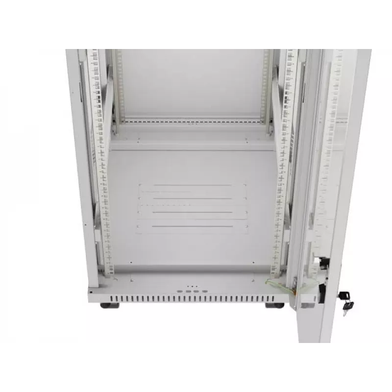 19 inch 32U LANBERG Standing Rack Cabinet 600×800 mm Gray with Glass Door and LCD (Flat Pack)