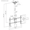 Ceiling TV mount MACLEAN MC-112B, max load 60 kg, adjustable tilt and rotation