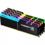 DIMM 32 GB DDR4-3200 (4x 8 GB) Quad-Kit, Memory black, F4-3200C16Q-32GTZRX, Trident Z RGB, INTEL XMP