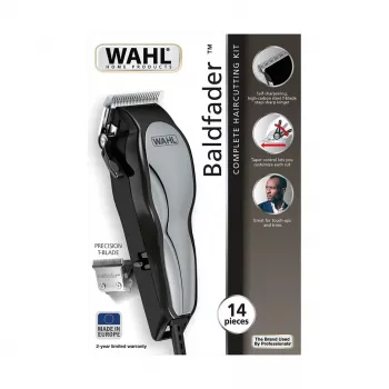 Hair clipper Wahl 20107.0460 Baldfader — corded AC trimmer, 6 length steps, 1–13 mm, 45 mm cutter width, Black/Chrome