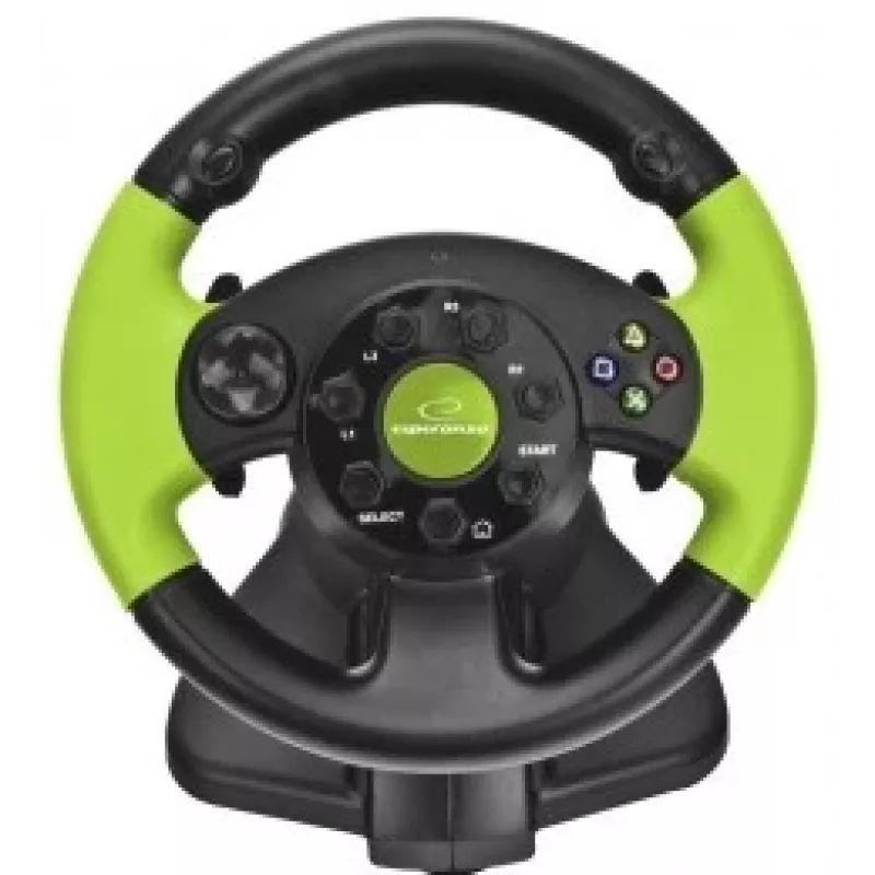 Wired Gaming Controller ESPERANZA EG104 for PlayStation 3 and Xbox 360, Black/Green