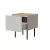 Cama Bedside table, 2 pcs, FELLINI, 40x41x60, cashmere + oiled oak top