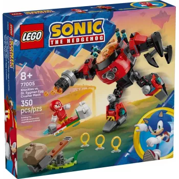 LEGO Construction Toy set Sonic the Hedgehog 77005 Knuckles vs Dr Eggman Egg Crusher Mech, 350 pcs, age 8+