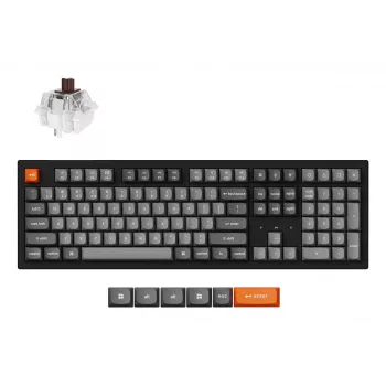 Mechanical Full‑Size Keyboard Keychron K10 Max QMK — USB + RF Wireless + Bluetooth, 108‑key, RGB, Black