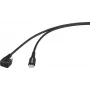 Renkforce USB Cable USB 2.0 USB-C Plug Black 180° coiled (RF-6721078)