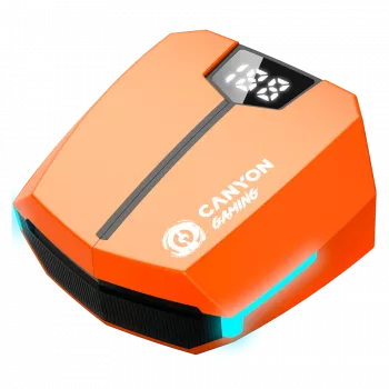 Canyon GTWS-2 Headphones Wireless Ear Hook Gaming USB Type-C Bluetooth Charging Dock Orange (CND-GTWS2O)