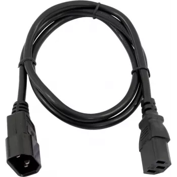 Power extension cable Omnitronic 30235104, 3×0.75 mm², 1 m, black
