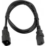 Power extension cable Omnitronic 30235104, 3×0.75 mm², 1 m, black