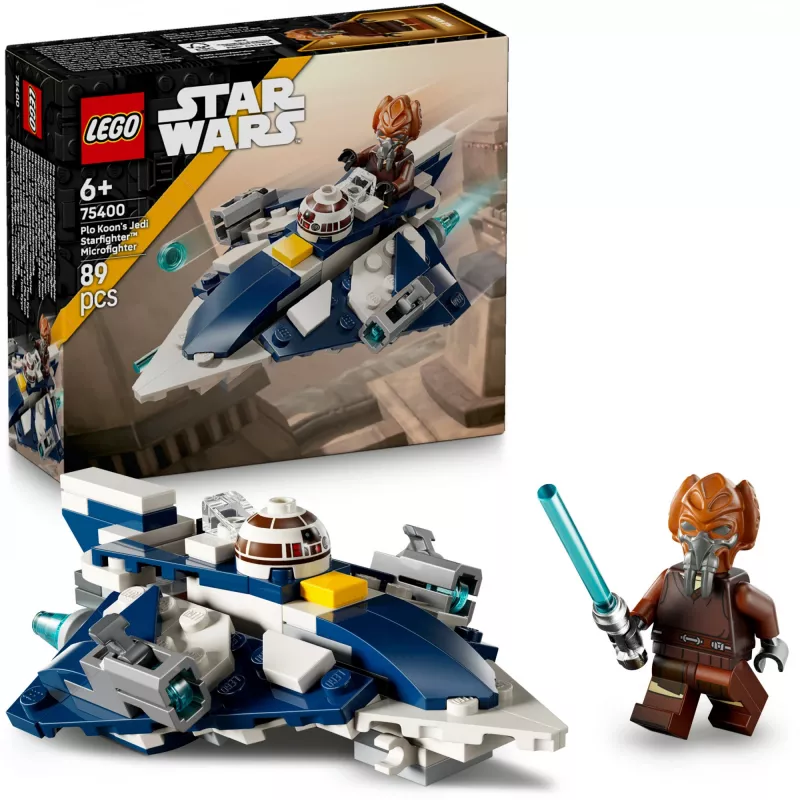 LEGO Microfighter Star Wars Plo Koon's Jedi Starfighter 75400 — 89 pieces, 1 minifigure, age 6+