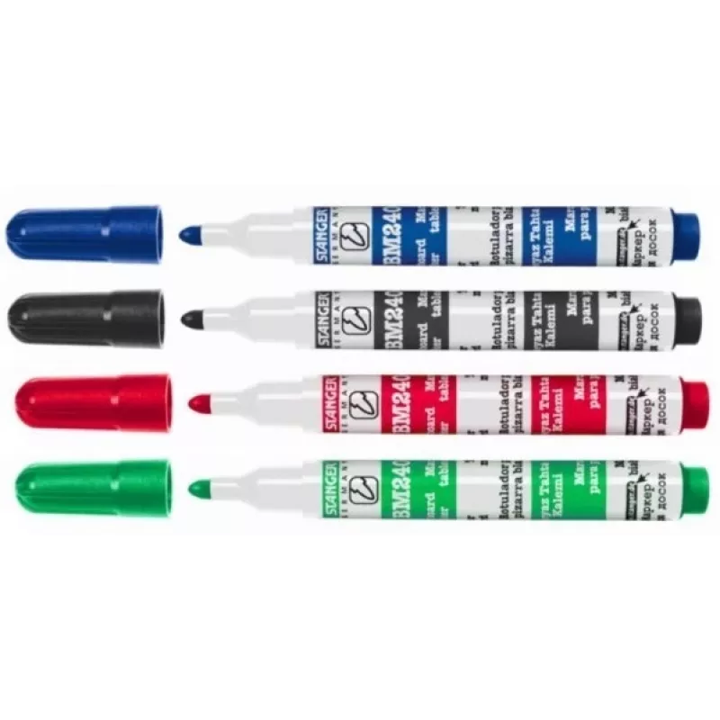 Whiteboard marker Stanger BM240 — green ink, 1–3 mm round tip