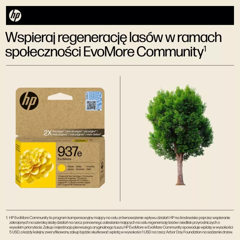 HP 937e EvoMore Yellow Original Ink Cartridge
