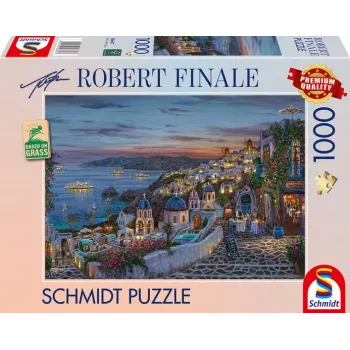 Robert Finale: Santorini Sonnenuntergang, Puzzle 1000 Pieces