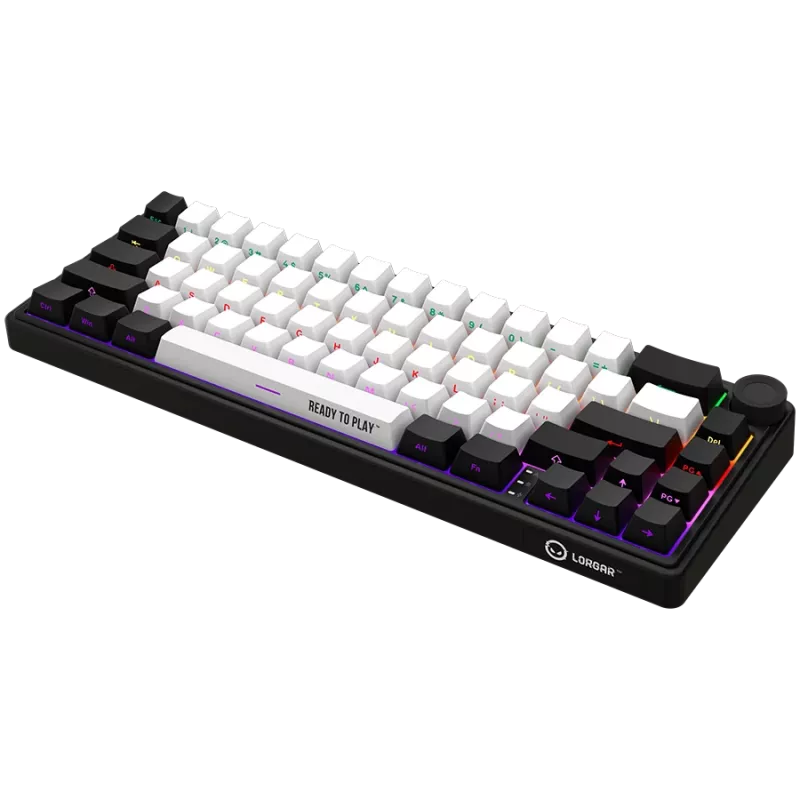 LORGAR KBP70MW, Wireless 65% Mechanical Gaming Keyboard Pro, Black/red, EN layout