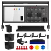 Ergo Office desk divider / organizer, max load 10kg, white board, width 1116mm, black, ER-301 B