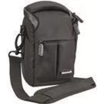 Pouch case Cullmann Malaga Vario 100 — black polyester, shoulder strap, 3 exterior pockets, 0.184 kg