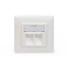 Digitus | Wallplate for Keystone Modules, German type, middle plate 50x50 mm, frame 80x80 mm | DN-93801-1