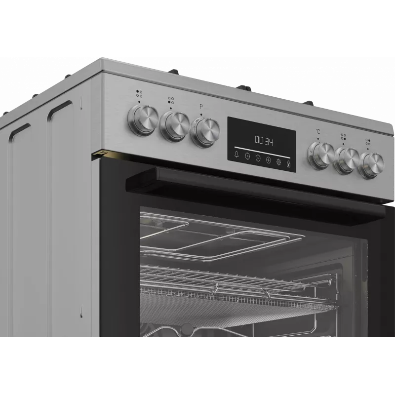 BEKO Cooker | FBMA61330GXDT | Hob type Gas | Oven type Electric | Stainless Steel | Width 60 cm | Grilling | LED | Depth 60 cm | 72 L