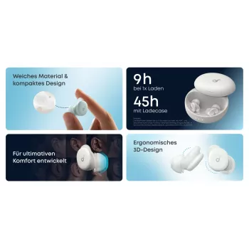 Reusable ear plug Anker Soundcore Sleep A30 — in-ear, wireless, green, 2 pcs
