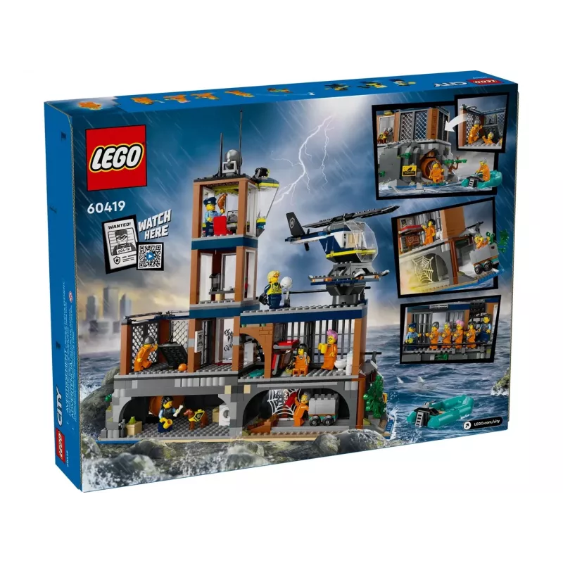 LEGO City Construction toy Police Station Prison Island 60419 — 980 pieces, 7 minifigures, 370×400×160 mm