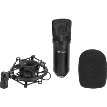 Large-diaphragm condenser microphone Omnitronic CM-78MK2 — studio vocal and instrument recording