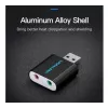 Vention USB External Sound Card Black Metal Type